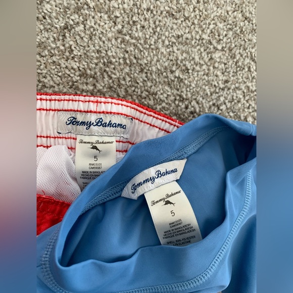 Tommy Bahama 5 swim trunks shirt set - Picture 6 of 6